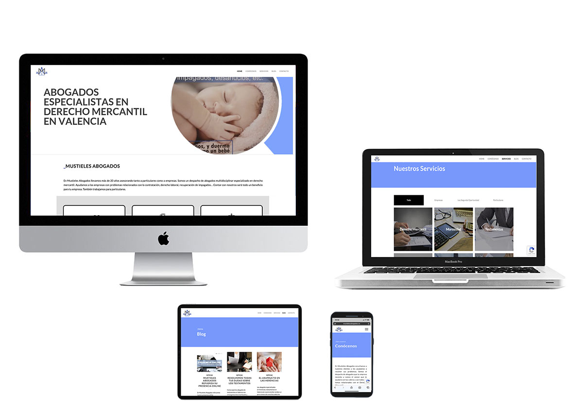 Nueva página web, mantenimiento web y posicionamiento.