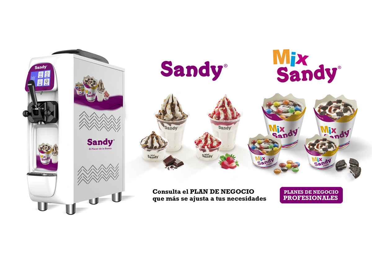 Helado Sandy máquinas helado soft